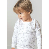 Gray Raccoon Pima Long Pajama Set