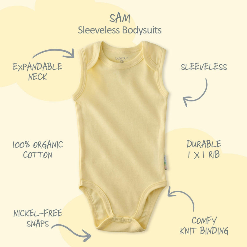 SAM 5-Pack Sleeveless Bodysuits