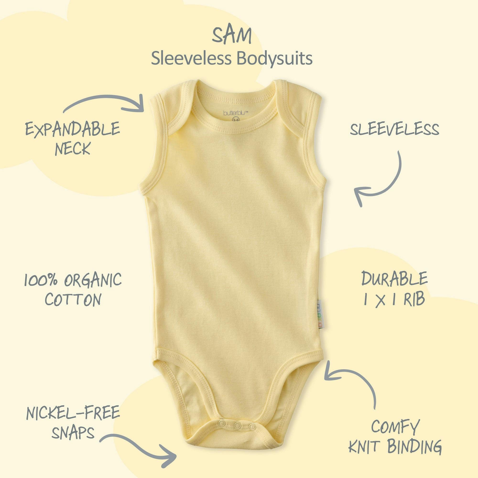 SAM 5-Pack Sleeveless Bodysuits