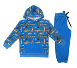 Wishin I Was Fishin' Blue Jogger Set