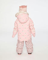Baby Two Piece Snowsuit Rose Leopard Print