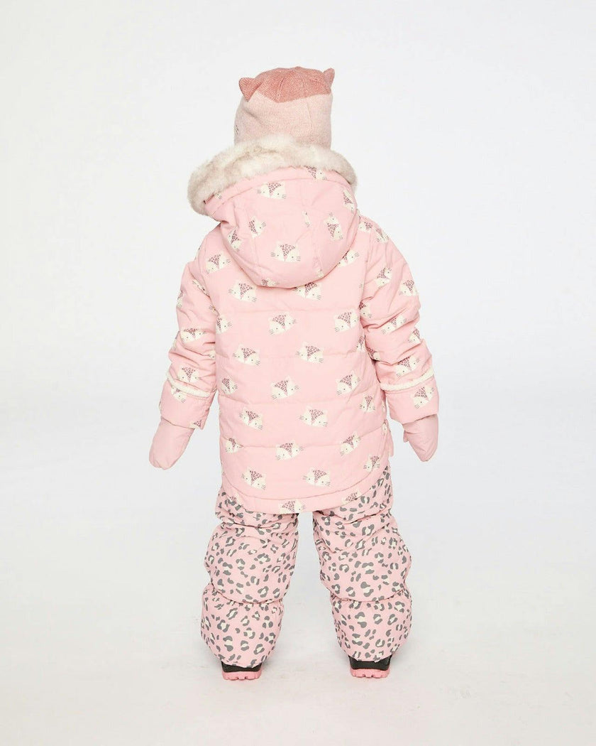 Baby Two Piece Snowsuit Rose Leopard Print