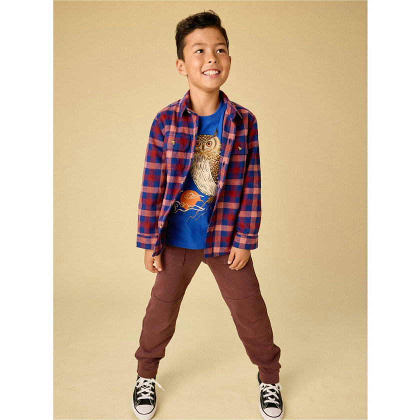 Flannel Button Up Shirt, Blue