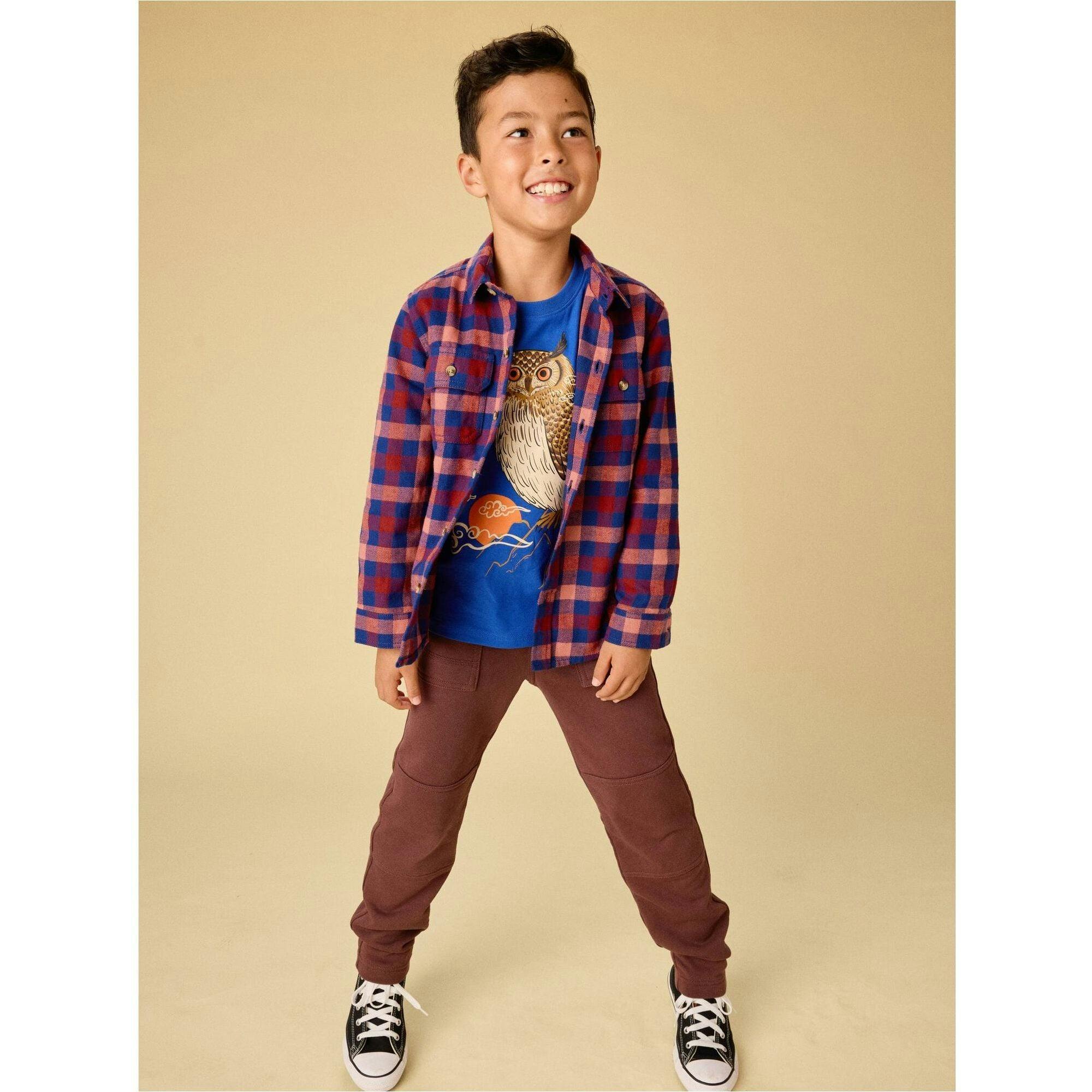 Flannel Button Up Shirt, Blue