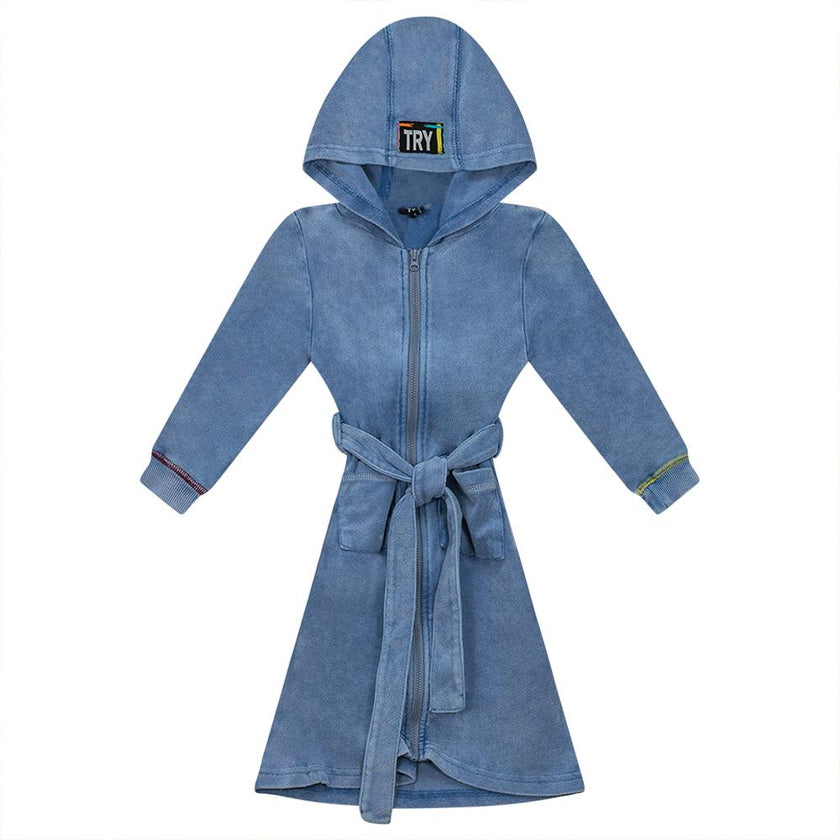 Multi Color Stitched Terry Robe