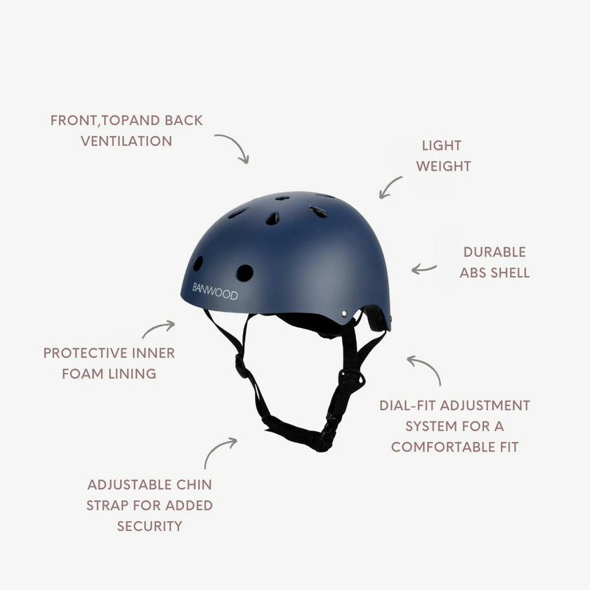 Banwood Classic Kids Bike Helmet — Matte Navy Blue