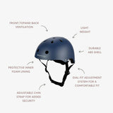 Banwood Classic Kids Bike Helmet — Matte Navy Blue