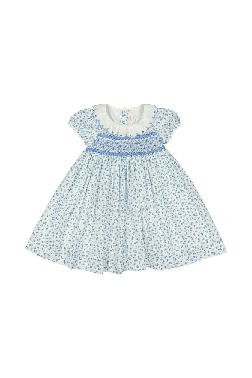 Isadora Blue Floral Empire Dress