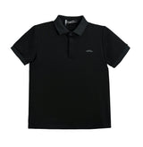Black Polo Shirt with Grey Trim