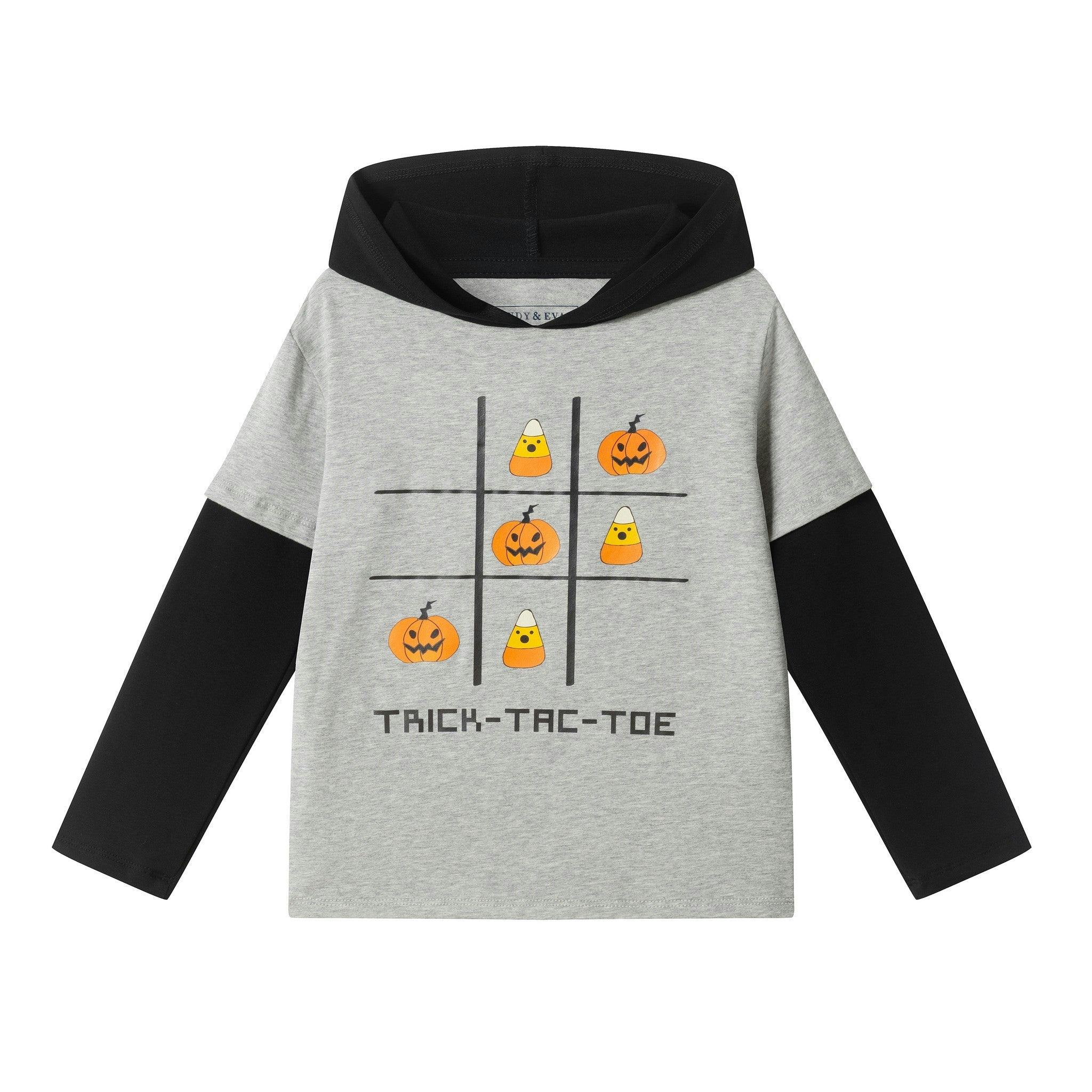 Boys Halloween Twofer Hooded Tee | Trick-Tac-Toe