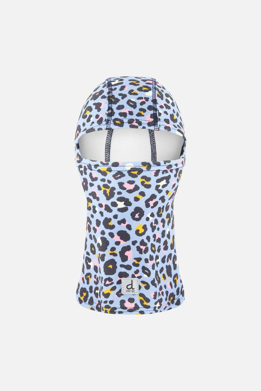 Brushed Jersey Balaclava Blue Leopard Print