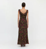 The Augustina Dress - Black Palampore Floral