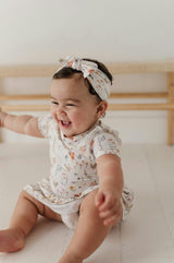 Girl's Short Sleeve Bodysuit Dress Set