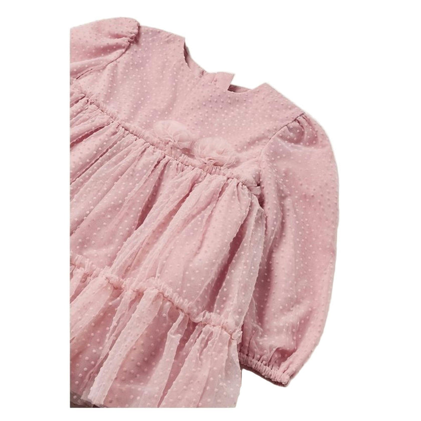 Pink Rose Ruffle Dress