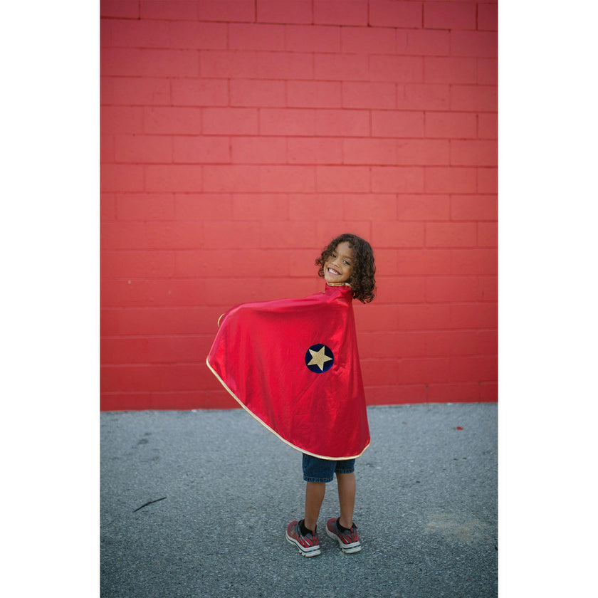 Gold and Red Reversible Wonder Cape