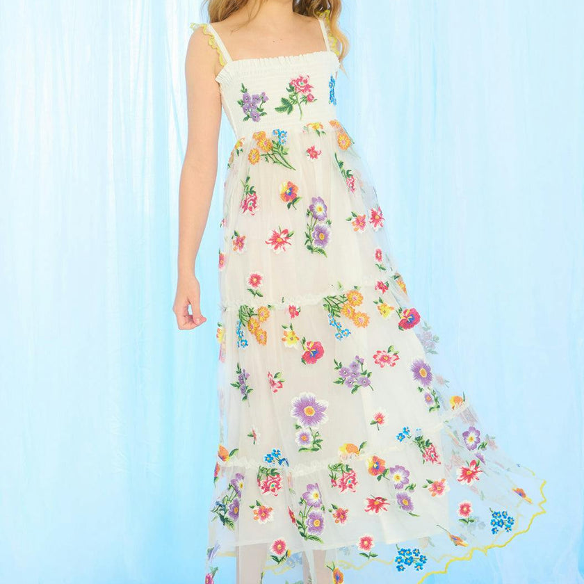 Carly Embroidered Maxi Dress