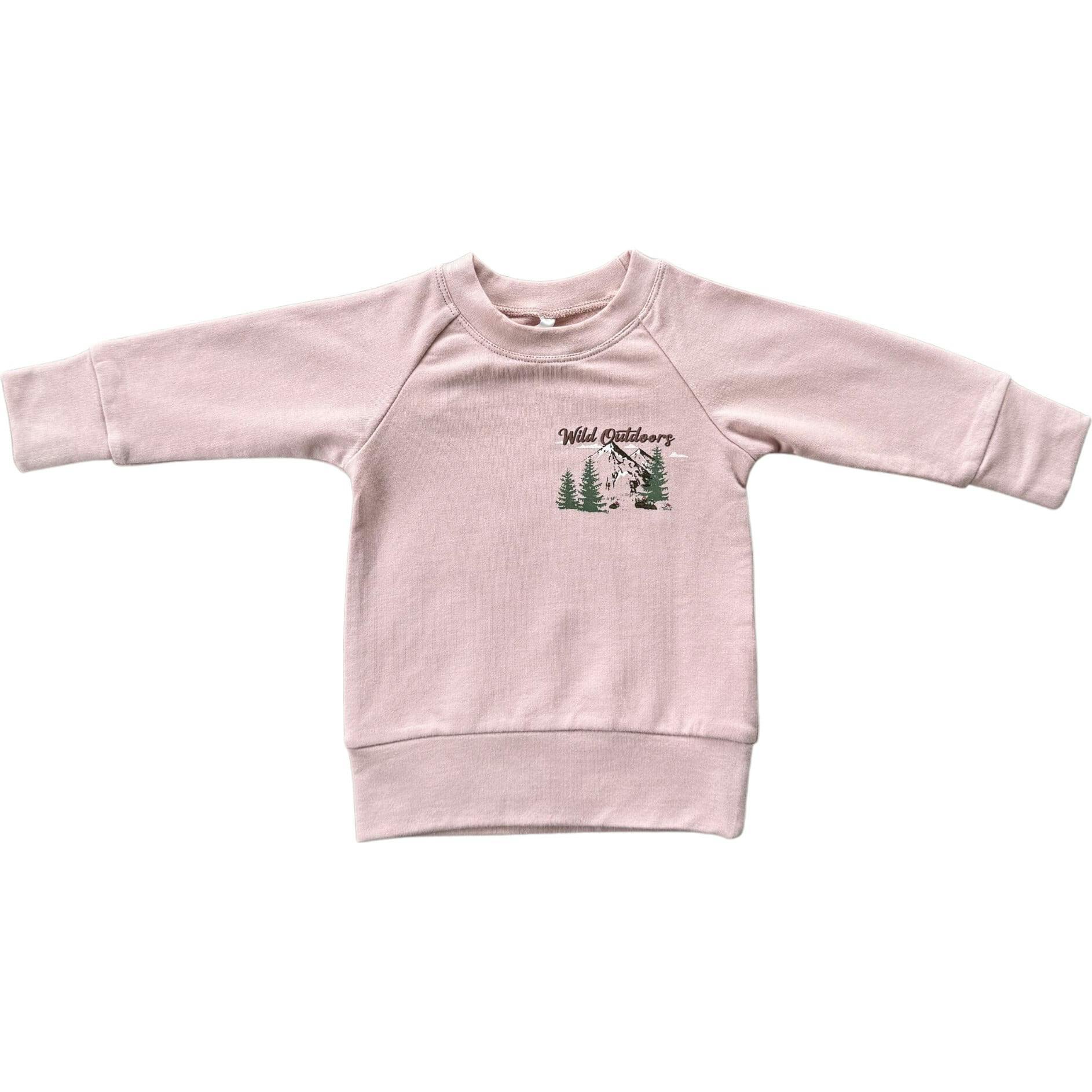 Girl's Raglan Sweatshirt Slate Daisy