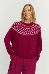 Wool Cashmere Star Yoke Sweater