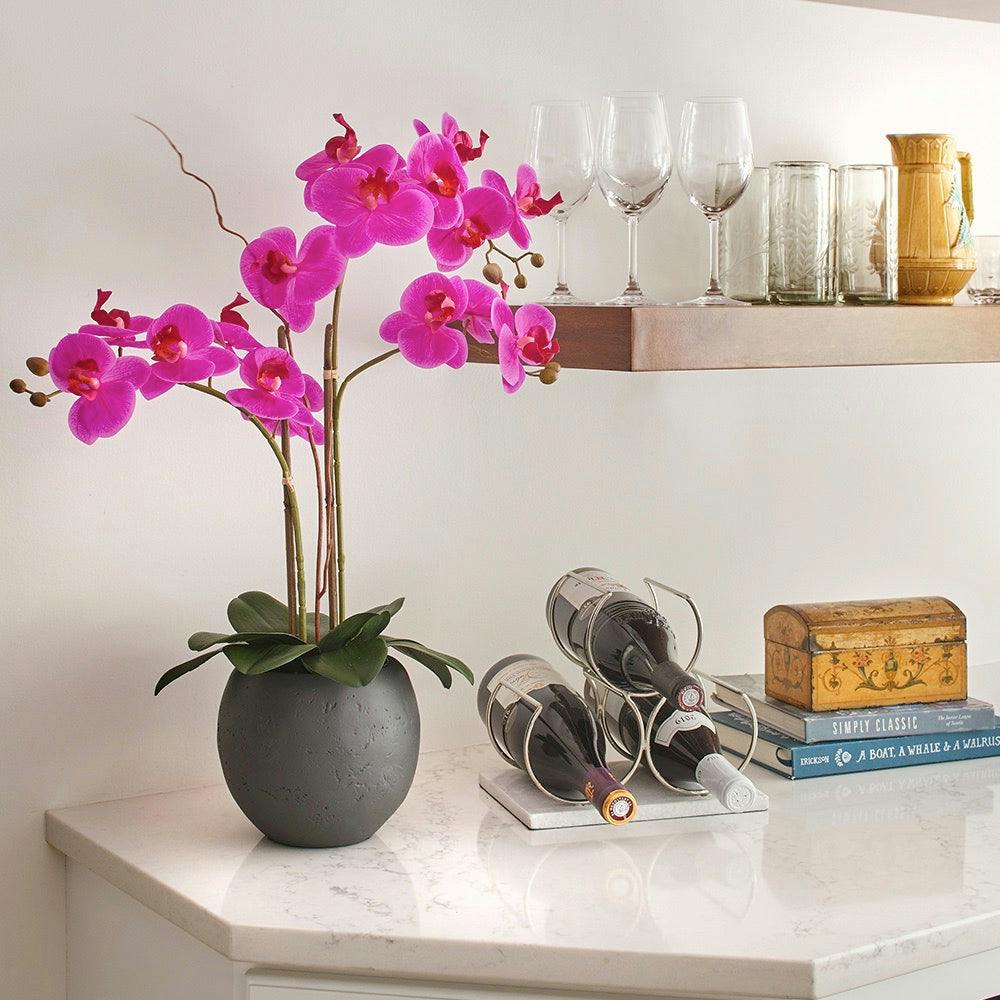 Artificial Pink Double Stem Orchid