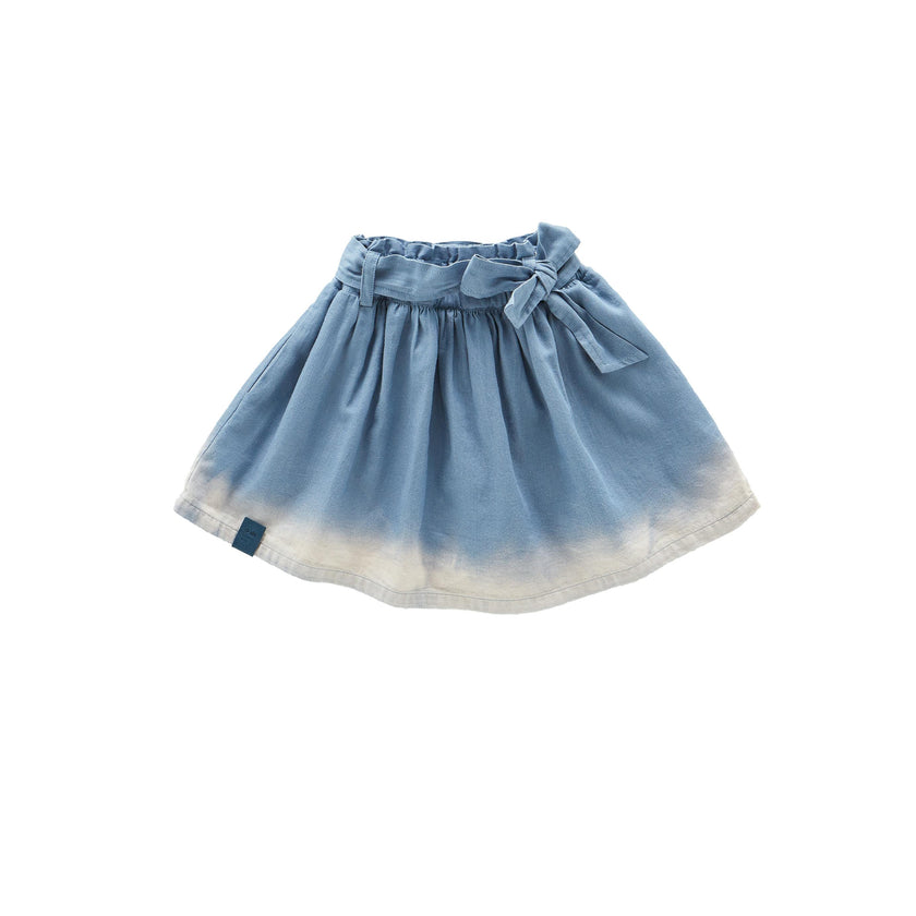 Denim Skirt with Belt