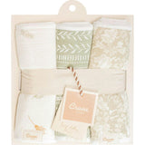 Willow 3-pc. Newborn Burp Cloth Set (Neutral Leaf)