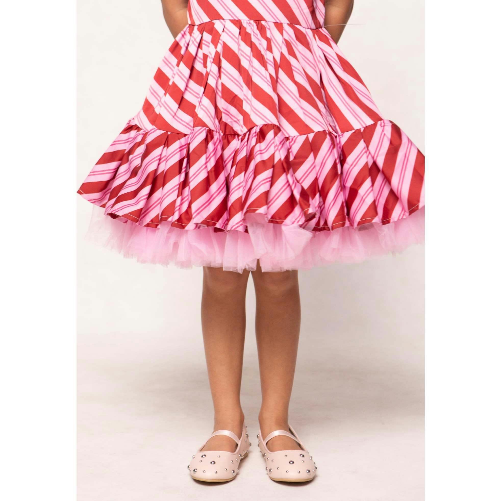 Mini Scottie Dress in Candy Cane Stripes