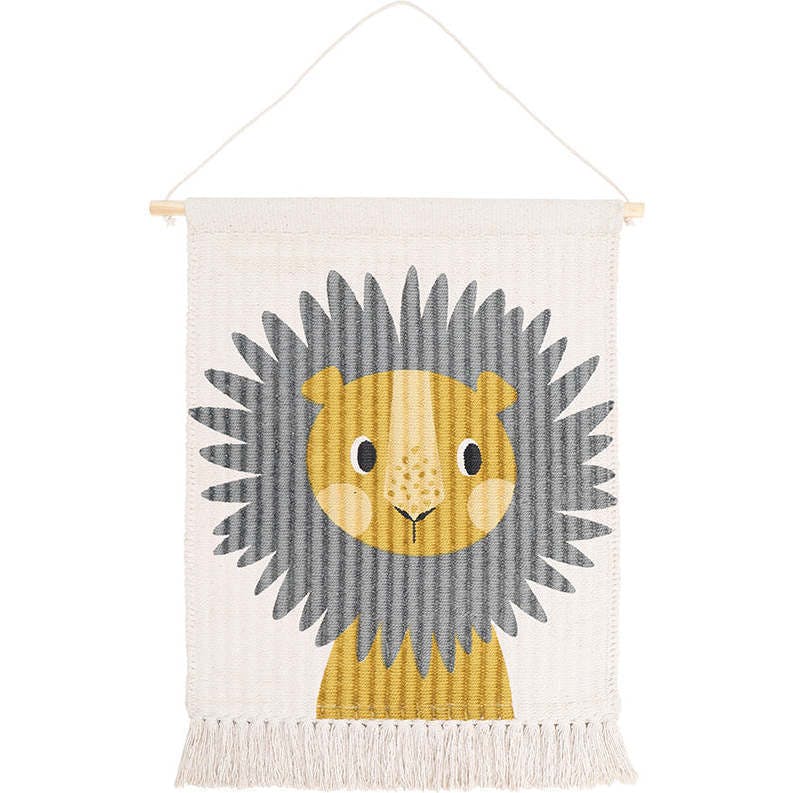 Hand-Woven Fringed Wall Hanging