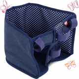 Bike Seat Blue Clouds for Dolls up to 20" Attaches to Handlebars of Any Size Bike (No Hardware Needed)