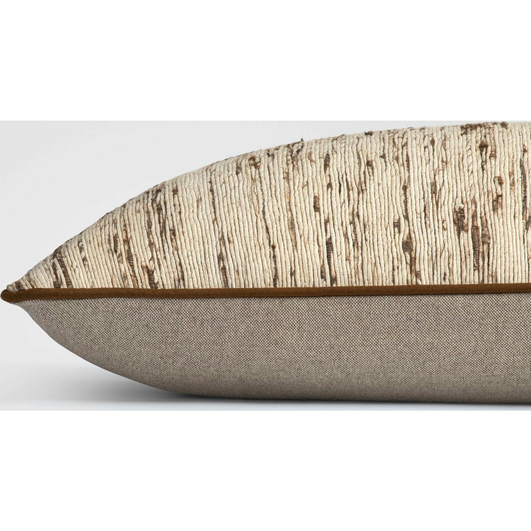 Silk Sands Beige Neutral Woven Lumbar Pillow