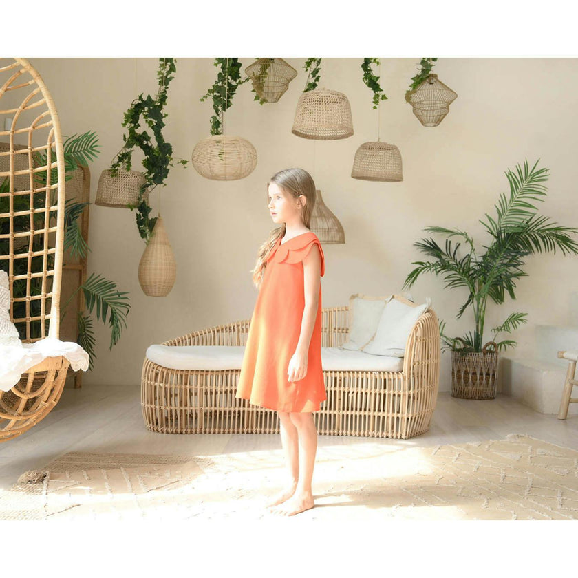 Hannah dress (scarlet orange)
