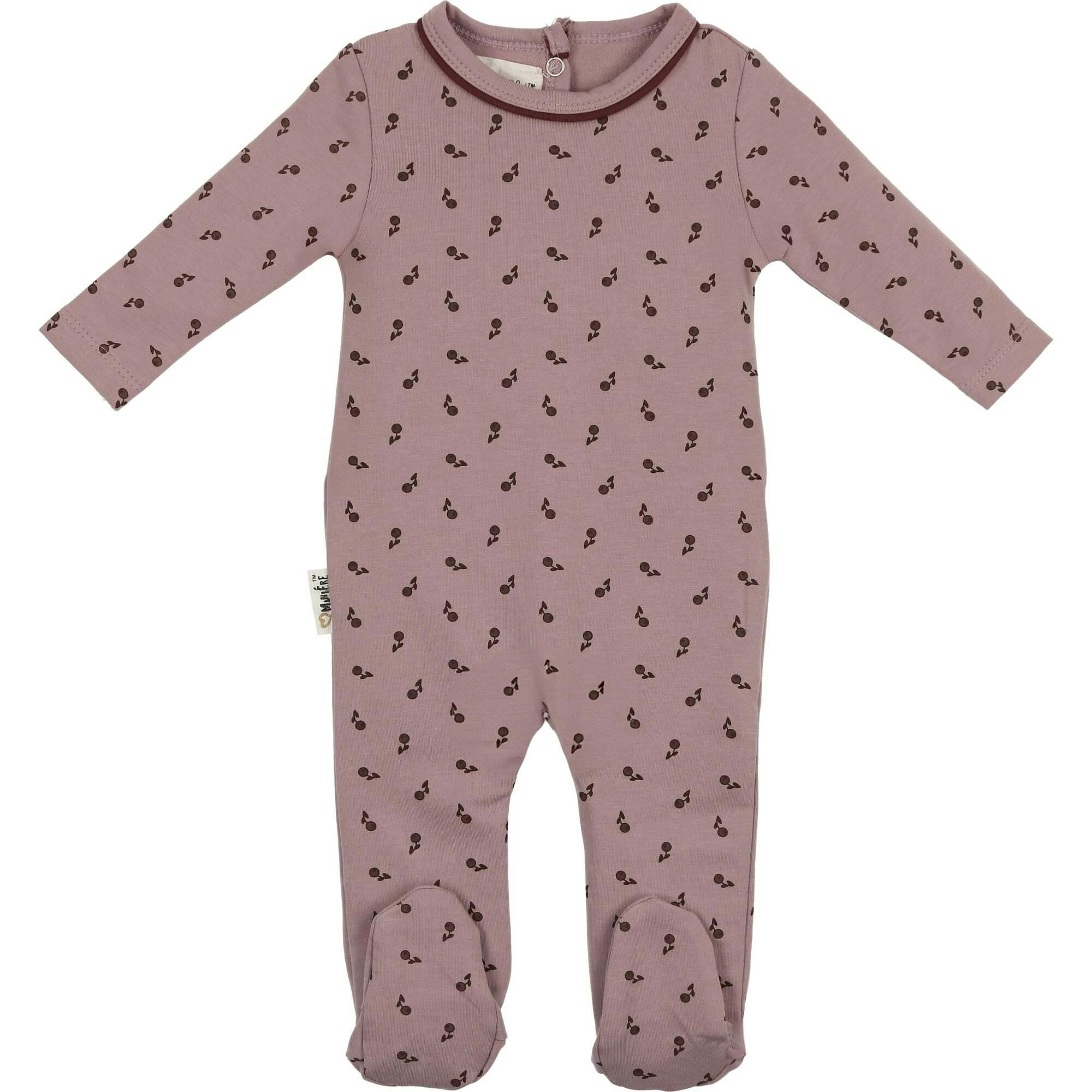 Winter Berries Round Neck Long Sleeve Footie