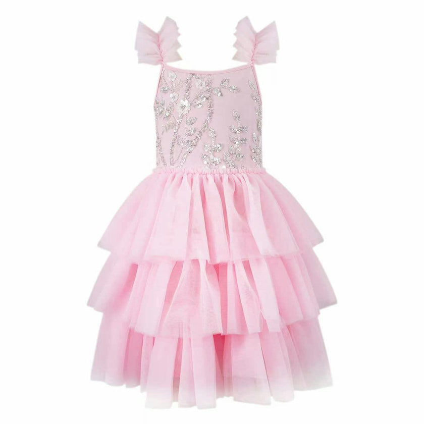 Beaded Tulle Shimmer Dress