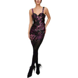 Derry Floral Lurex Jacquard Midi Dress