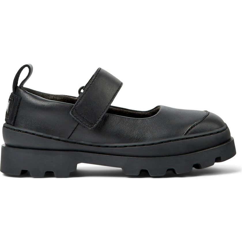 Brutus Leather Mary Jane Shoes, Black