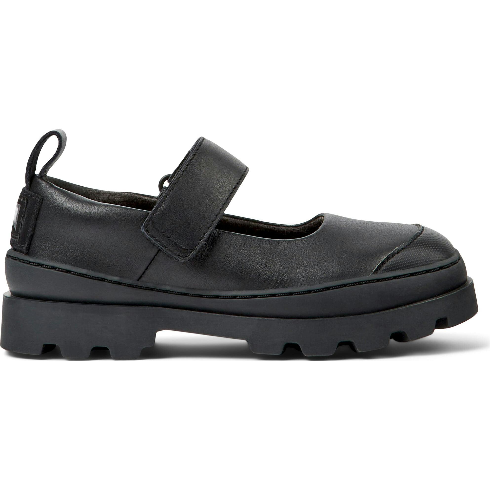 Brutus Leather Mary Jane Shoes, Black