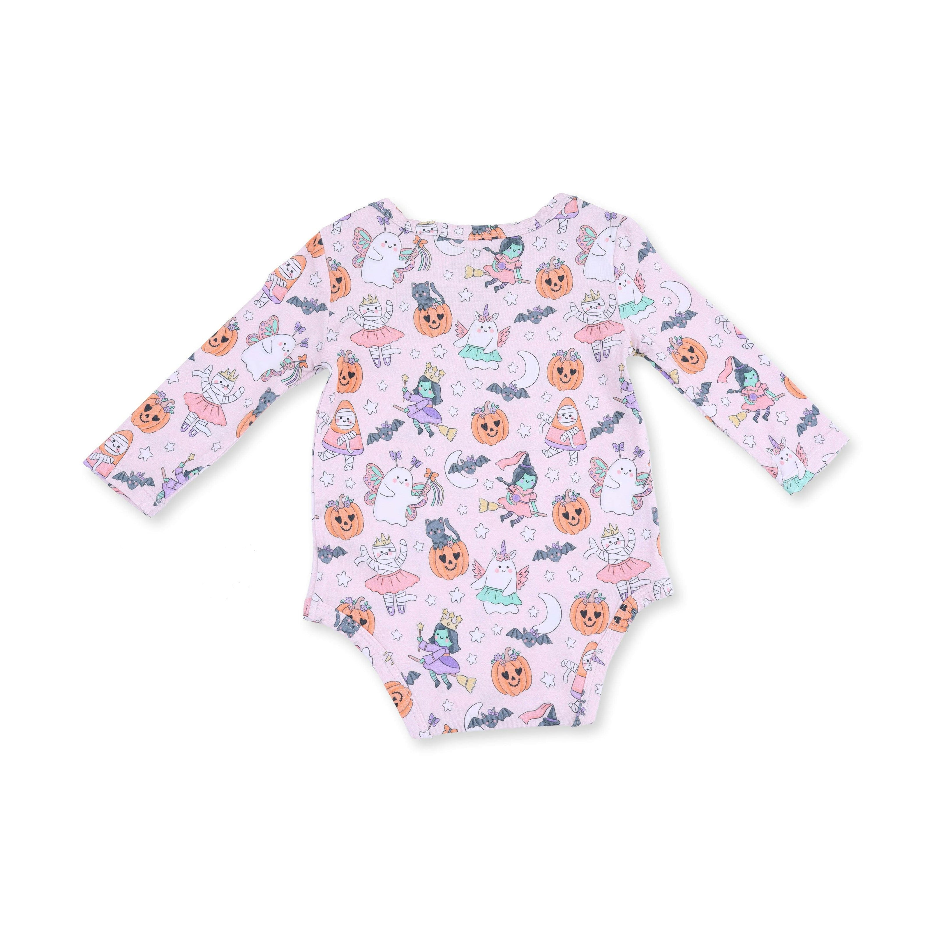 Halloween Monster Dress Up Pink - Long Sleeve Bodysuit