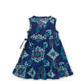 Sleeveless Wrap Dress, Blue