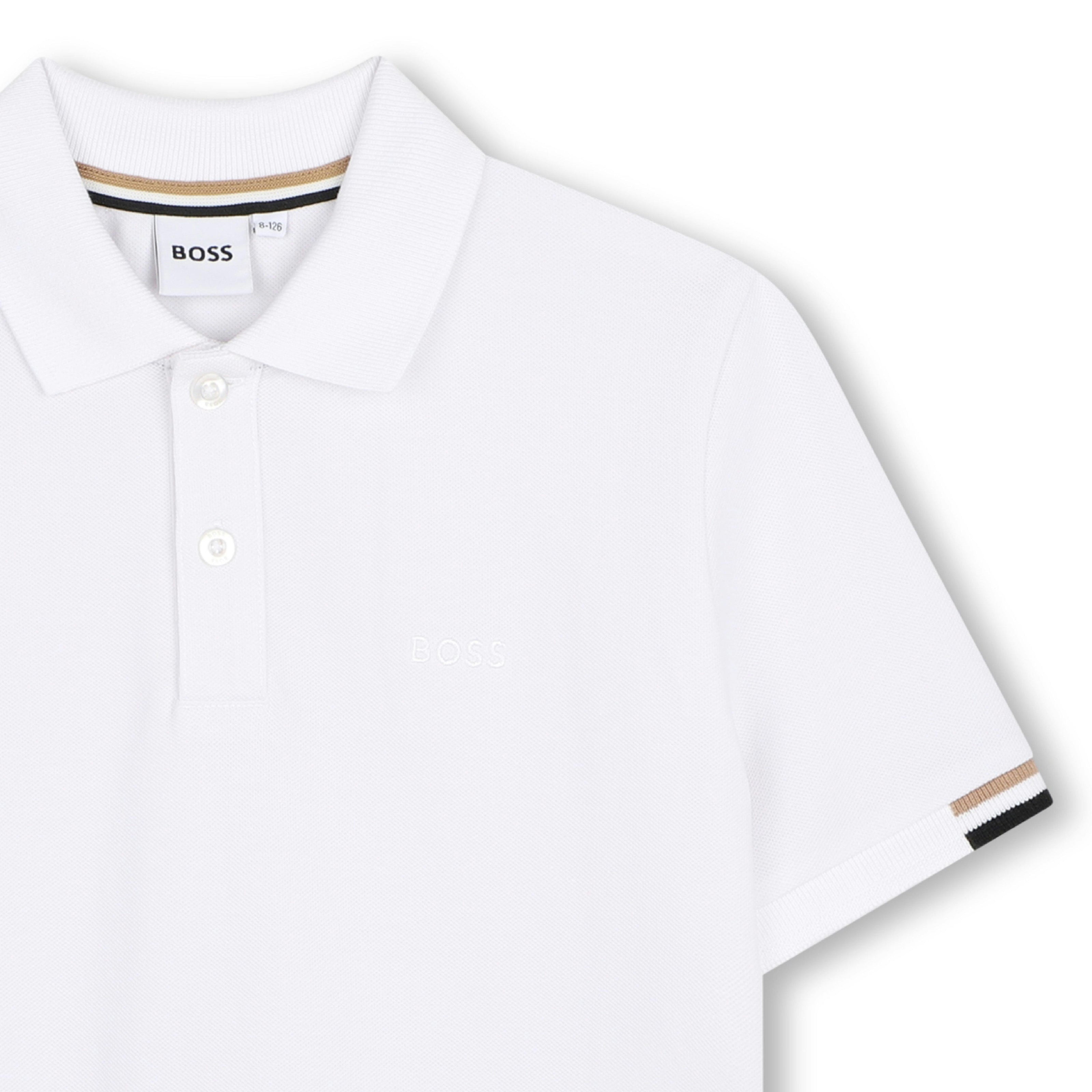 White Piqué Polo Shirt