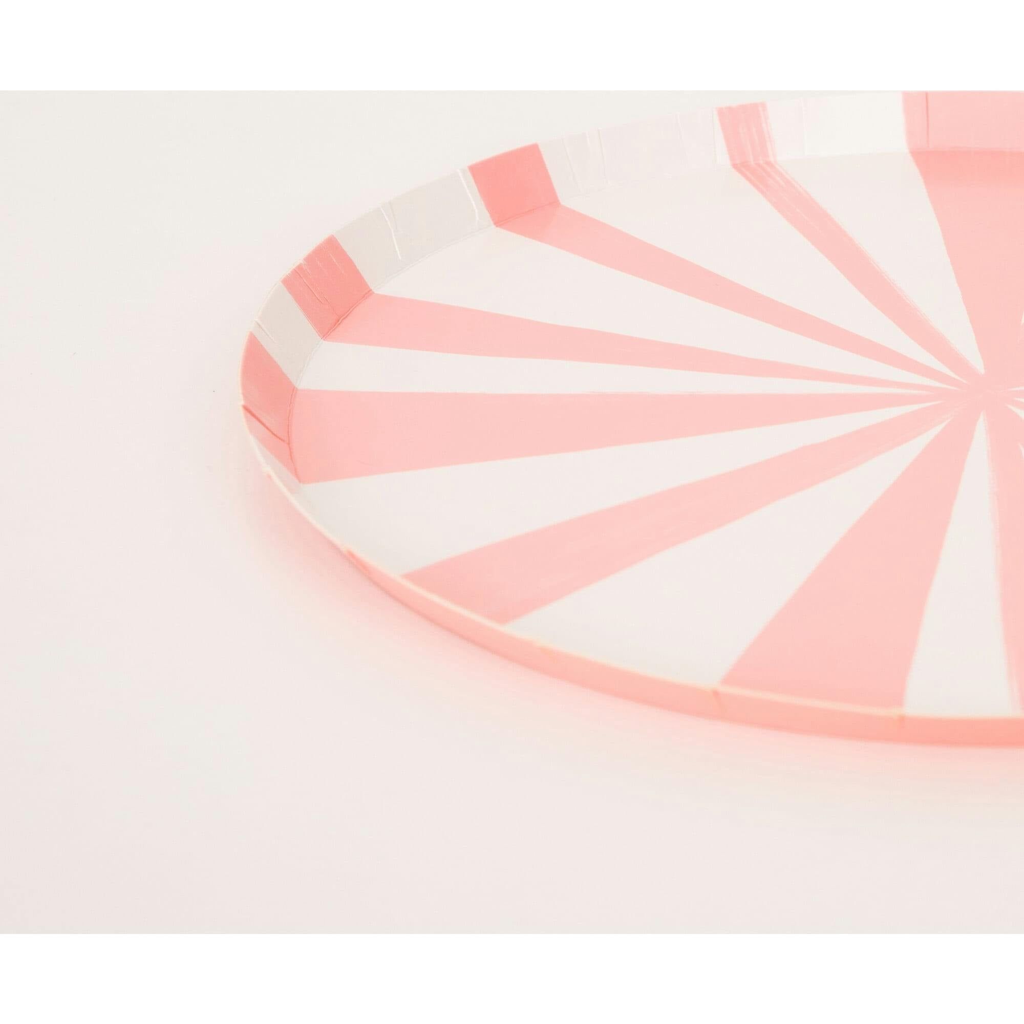 Pink Stripe Side Plates