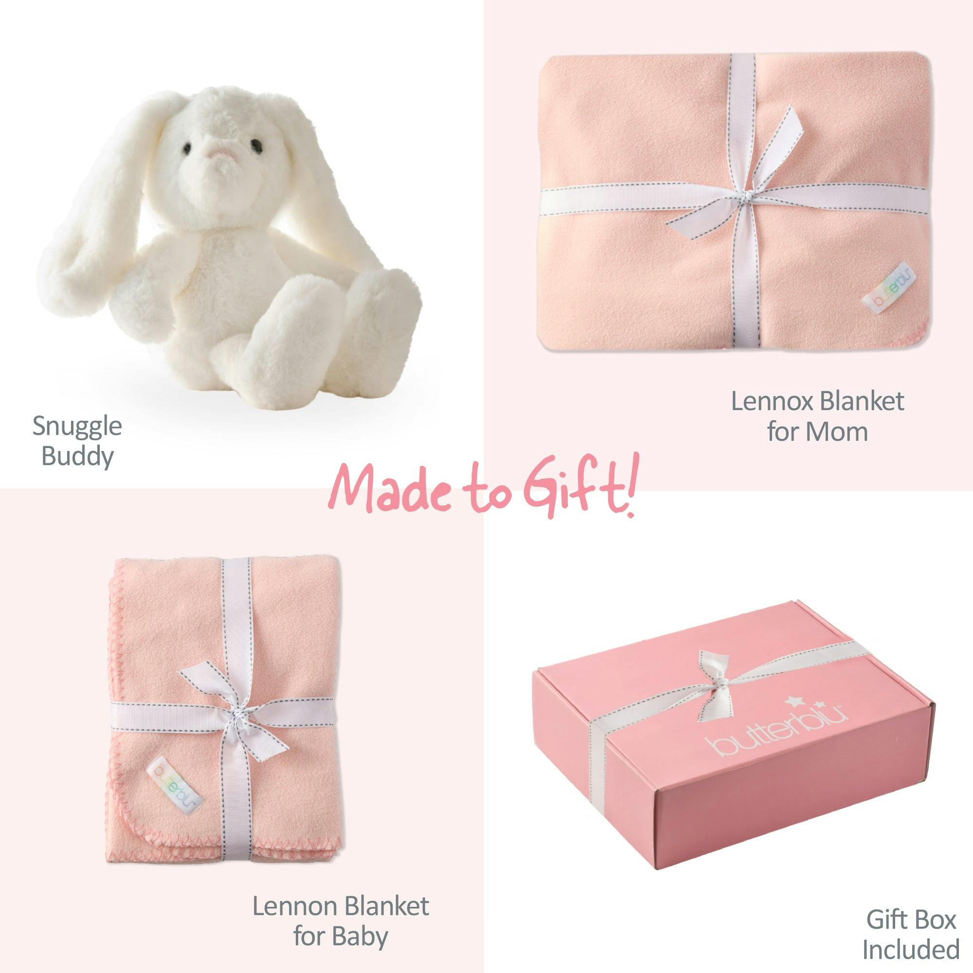SNUGGLE TIME -  Matching Lennox Blankets for Mom, Baby and Plush Toy