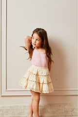 Sofia Champagne Heart Bow Lace Mini