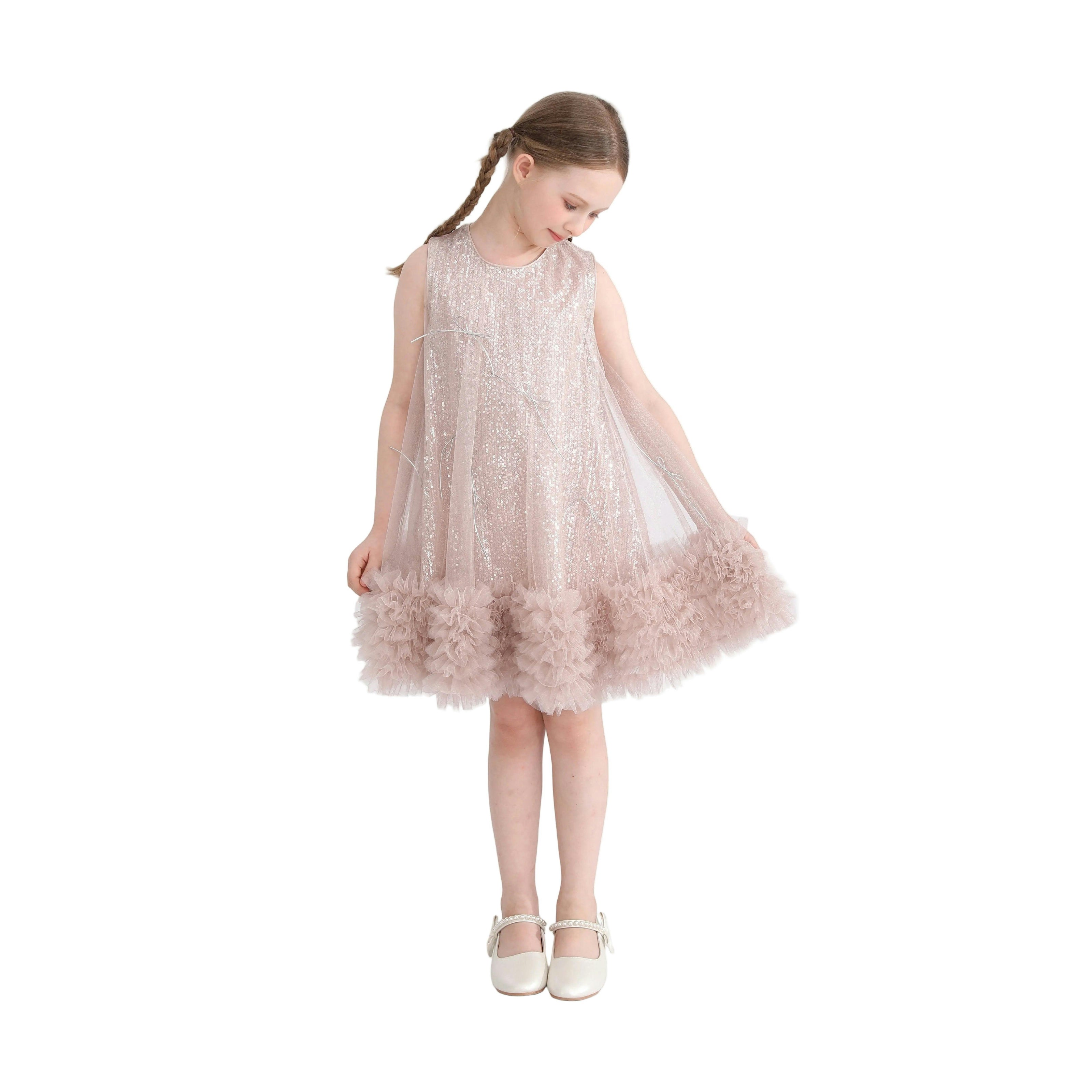 Pink Evangeline Sequin Tulle Dress