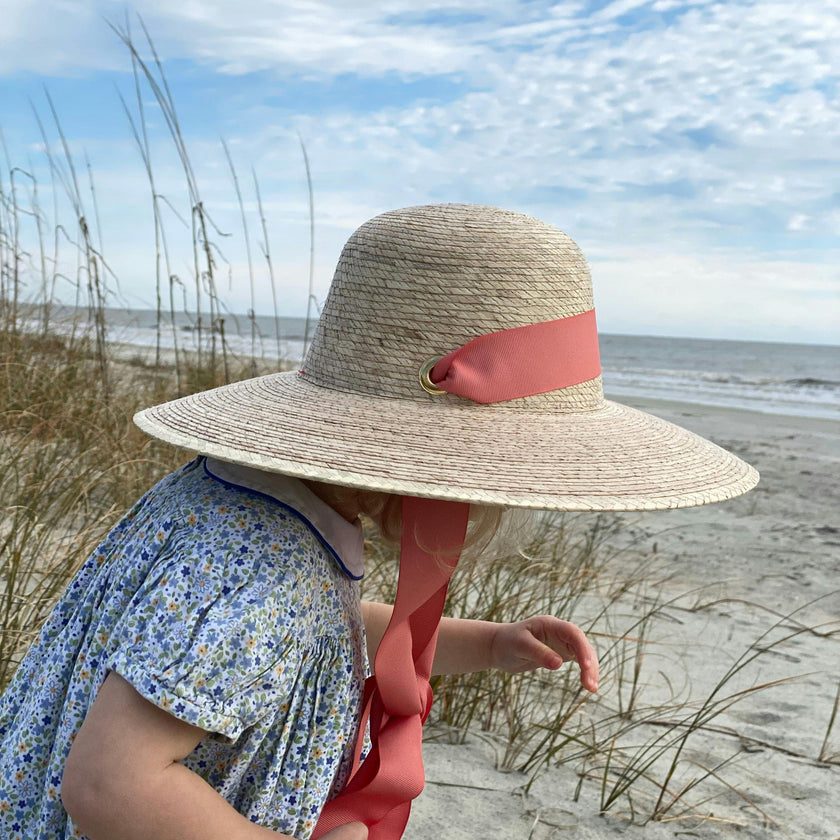 Buttercup Little Girl’s Hat - Ivory Grosgrain Ribbon
