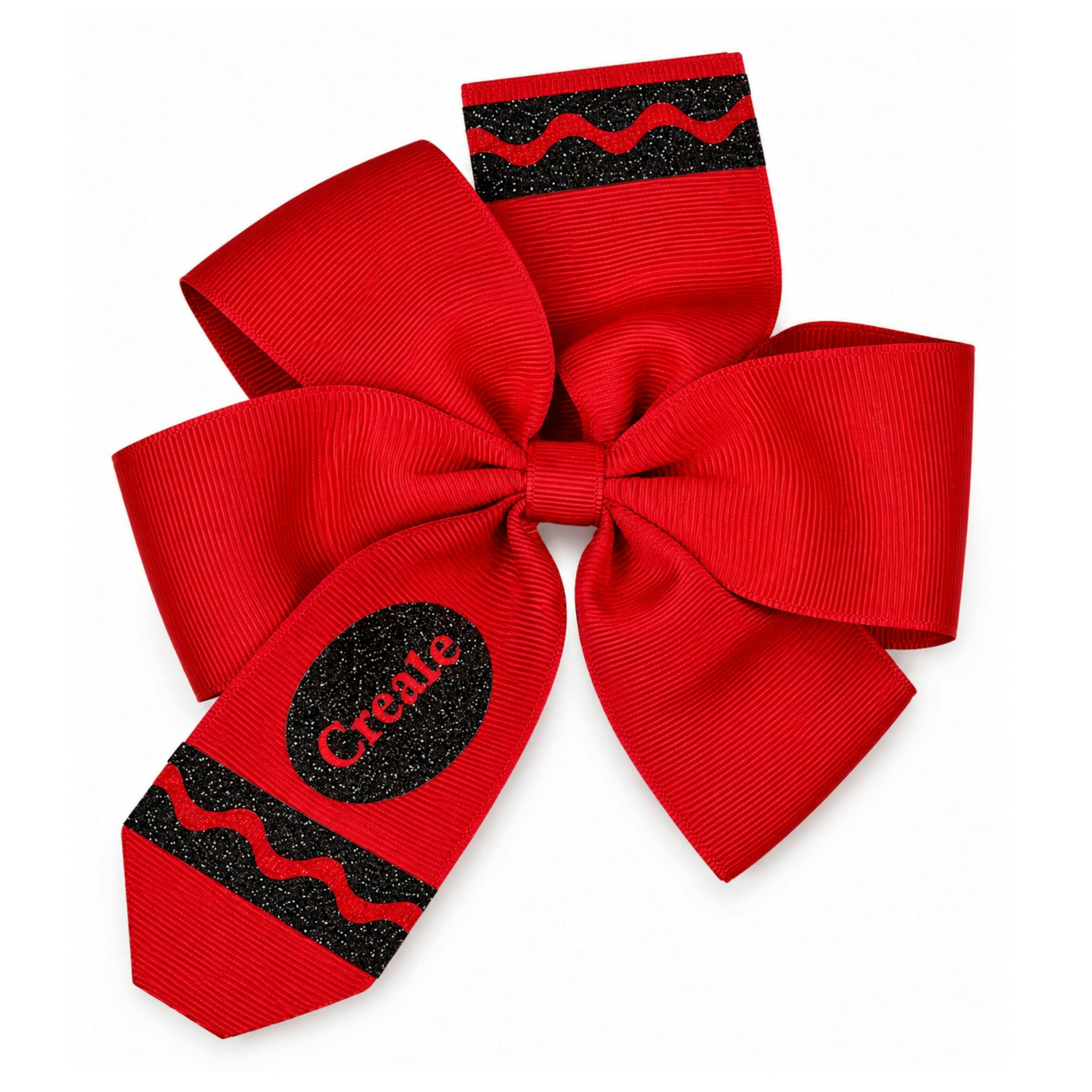 Crayon Back-to-School Hair Bow