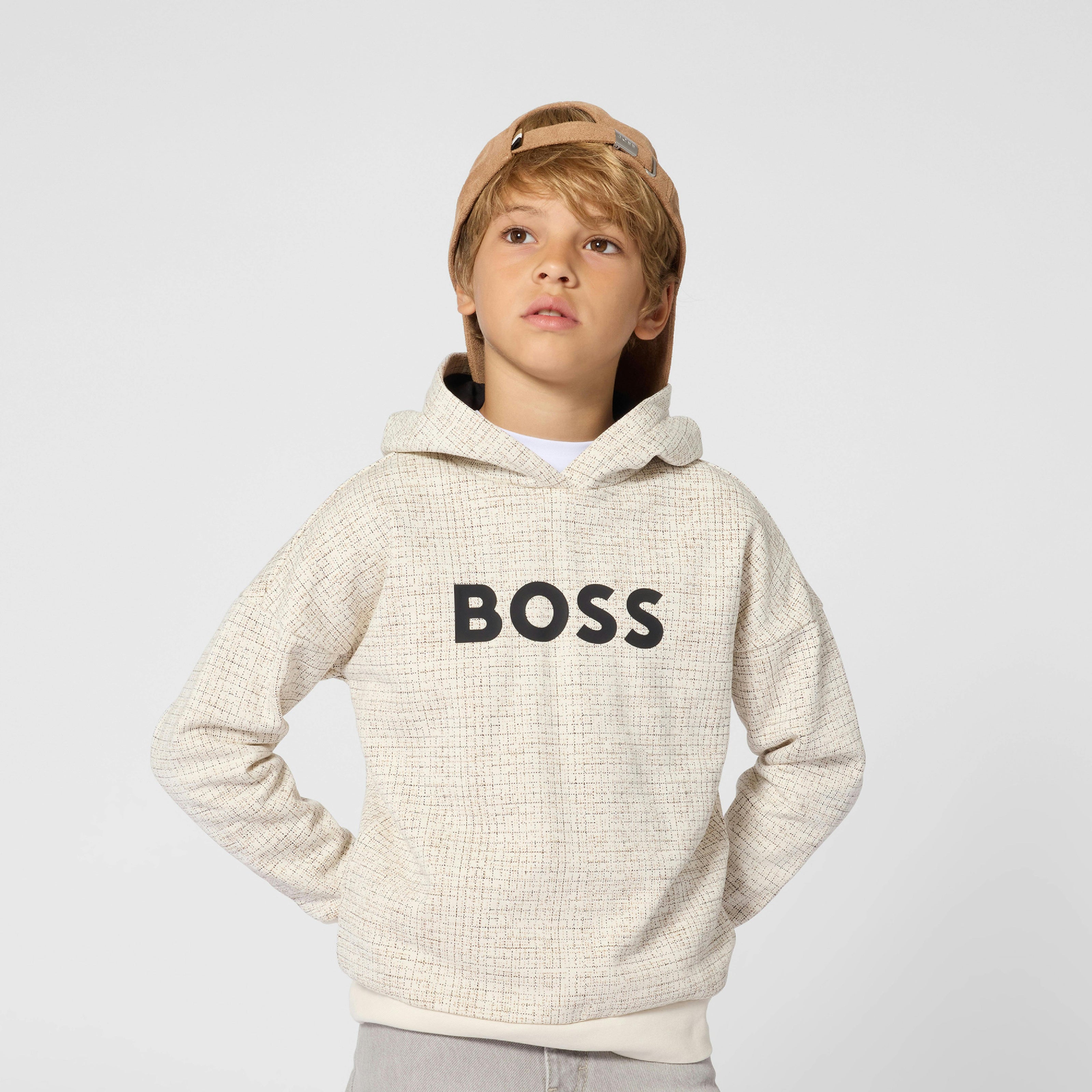Ivory Light Textured Hoodie