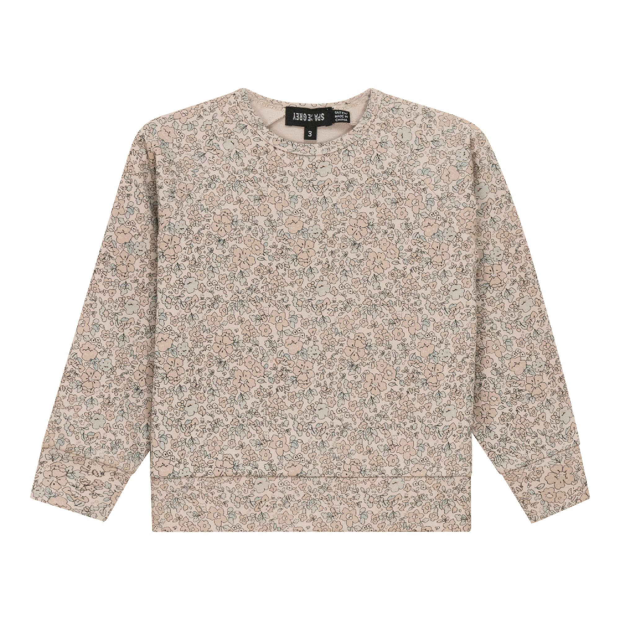 Printed Long Sleeve Floral Sweatshirt