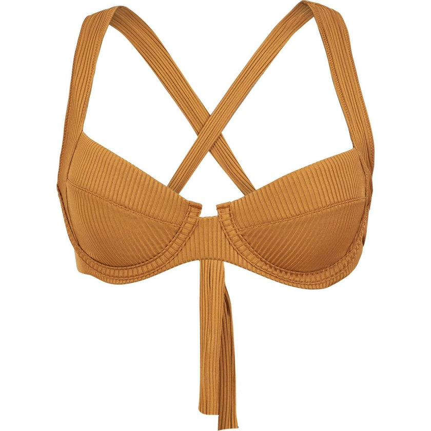 Women'S Gold Pearl Perla Halter Swimsuit, Gold