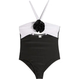 Eliana Rosette Halter One Piece Swimsuit