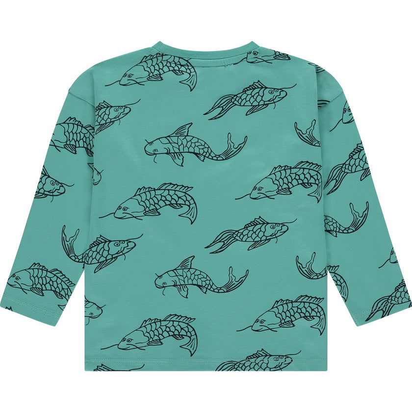 All Over Koi Printed Long Sleeve Shirt
