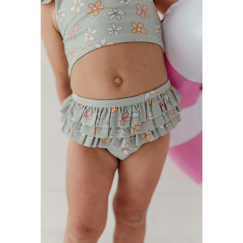 Girl's Two-Piece Ruffle Swimsuit